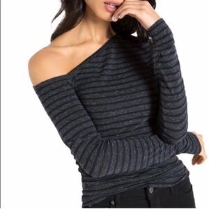 Philanthropy off the shoulder long sleeve top